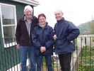 le champion motocycliste et les saints jeantais sur la terrasse de Castaways