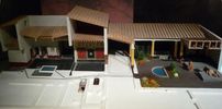 maquette d'une villa romaine d'aprs les fondations dcouvertes prs de l'acqueduc