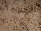 dessin prparatoire  l'adoration des Mages de L. de Vinci