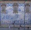 sur l'igreja do Carmo, un gigantesque azulejo montre la prise de voile des carmlites